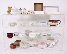 Miniature Chamber  Potty Pot Vtg Antique Lot of 24 Collection & 2 Outhouse Humor picture