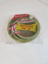 Vintage NOS Gotham Industries Avocado Green 3 Piece Mixing Bowl Set, Unbreakable picture