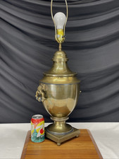Vtg CHAPMAN Art Deco MCM Table Lamp Brass Urn Ginger Jar Hollywood Regency Large picture