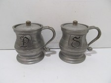 Duratale by Leonard Pewter Salt and Pepper S P Shakers - Made In Italy picture