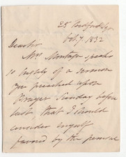 Basil Montagu Signed Letter 1832 / Autographed British Writer, Barrister picture
