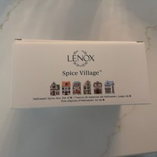 LENOX 👻 Halloween 🎃 Spice Village 6-Piece Spice Jar Set NEW Ready To Ship picture