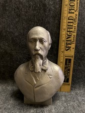 Vintage Soviet Russian Metal Statue Bust- Nikolay Nekrasov  6