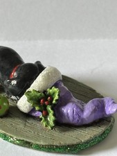 Wee Forest Folk - M-286A Naughty or Nice Black Puppy New, never displayed picture