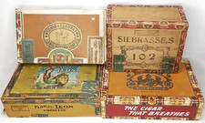 Antique Cigar Box Lot Of 4 Roi-Tan Flor De Leon Antonio Cleopatra New Arrival picture