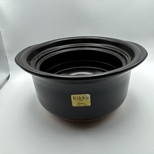 Ginpo kikka Japan Pottery Chrysanthemum Rice Clay Pot (Ame Glaze) No Lid Read picture