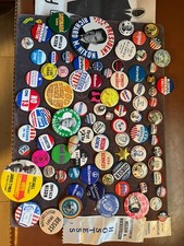Collection of Vintage Political Button Pins- Roosevelt, Kennedy, Nixon and more picture