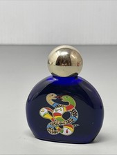 Vtg Mini Niki de Saint Phalle Cobalt Blue Twisted Color Snakes Perfume 6  ml picture