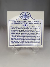 Pennsylvania School Horticulture Women PA Historical Marker Tile Temple Ambler picture