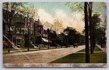 Vintage 1908 Woodlawn Ave Chicago Postcard from 47th St Historic View picture