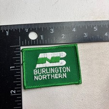 Vtg Green White BURLINGTON NORTHERN Patch (Railroad / Train Related) O65N picture