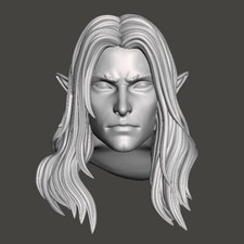 Drizzt Do'urden Drow elf custom head for Mythic Legions and other action figures picture