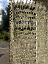 Antique Arts & crafts c1930s Ecru Tea Cotton Scottish lace panel sample 35”/68” picture
