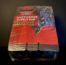 1997 Batman Bubble Gum Bank Sealed Box & Complete Set W/ Movie Photo On Back picture