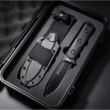 KA-BAR EK51 (Replica) Commando Fixed Blade Knife Black Clip Point NEW w/ Sheath picture
