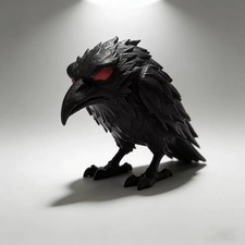 Dark Night Raven Figurine – New Design,highly detailed textured desk decor picture