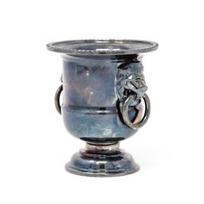 Vintage Viners of Sheffield Miniature Wine Cooler Silverplated, Lion Heads picture