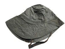Early 40's WWII US Navy Sou'Wester Canvas Oilskin Foul Weather Hat Sz 7 1/4 USN picture