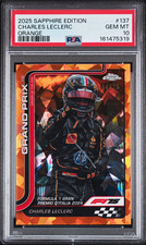 Topps 2025 Sapphire F1 Charles Leclerc Orange #137 PSA 10 /25 Parallel picture