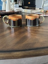 DAMDACO Hand Painted Coffee, Mugs, “Chocolate Berries” Set Of 2 picture