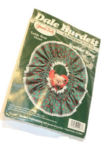 Vtg Dale Burdett Teddy Bear Heart Table Doily Christmas Kit 80's Holiday Tree picture