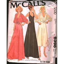 Vintage 1970s McCalls 6396 Sewing Pattern Misses Slip Dress Cover Up Size 14 B36 picture