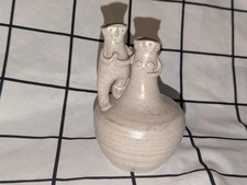 Vintage 1960s Solveig Cox Mid-Century Figural Couple Studio Pottery Bud Pot picture