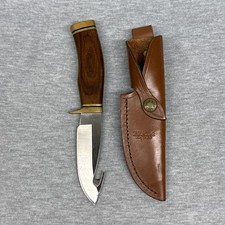 Buck Knives 191 Zipper 420HC Walnut DymaLux Fixed Blade Knife Leather Sheath USA picture