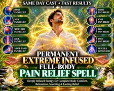 Permanent Extreme Infused Full-Body Pain Relief Spell Deeply Infused Energy for picture