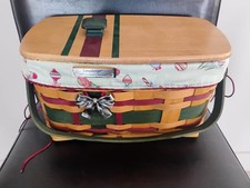Longaberger RARE 2008 Christmas Wrap it Up basket complete set, MINT FREESHIP picture