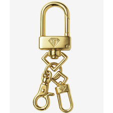 Diamond Supply Co U‑Lock Key Chain Gold Carabiner New in Box Streetwear Rare picture