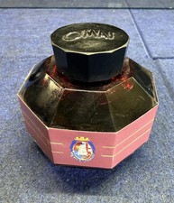 OMAS Amerigo Vespucci Red Fountain Pen Ink Faceted Glass Bottle Collectible Rare picture
