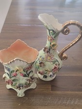 vintage mid-20th-century hand-painted porcelain or ceramic decorative items picture