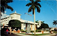 Vintage Nassau Beach Hotel Nassau Bahamas Chrome Resort Postcard picture