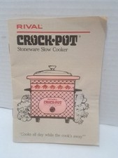 Vtg Rival Crock-Pot Stoneware Slow Cooker Instruction Manual & Recipes #3150 picture