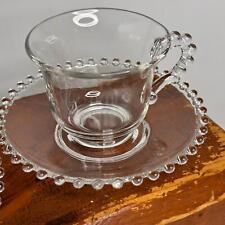 Eight Imperial Glass Candlewick Cups and Saucers picture