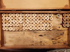 Lot of 84 Atco- Belding- Corticelli & Assorted Thread Wood Bobbins Spools picture