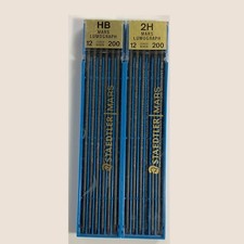 Vtg Staedtler Mars Lumograph  Drawing Pencil Leads  #200 2H Box Of 11 HB box 12 picture