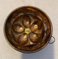 Frost Bros Vintage set of 2 Copper Flower Jello Mold with Hanging Ring, Original picture