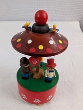 Steinbach Pralent Germany Animated Oktoberfest Carousel Wooden Music Box Hearts picture