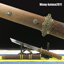 Katakirihadukuri Chinese Short Sword Rosewood Shirasaya Tang Dynasty Dao 唐刀 Gift picture