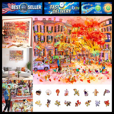 Jigsaw Puzzles for Adults 1000 Pieces, Autumn Stroll Puzzle, Unique Shape as Hom picture