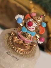 Ron Lee clown figurine VINTAGE 1993 signed 24Kt w/agate base L-347 'JUGGLES' picture