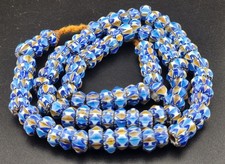 Vintage Venetian Style Chevron Beads 11mm Beautiful String picture