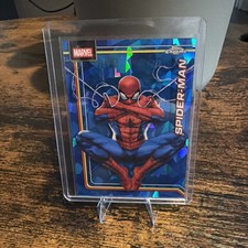 SPIDER-MAN 2026 TOPPS CHROME MARVEL COMICS BLUE SAPPHIRE REFRACTOR #163 Q6638 picture