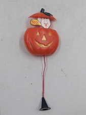 Vintage 80s Fun World Halloween Pin Pull String Jack-O-Lantern Pop-Up Ghost BOO picture