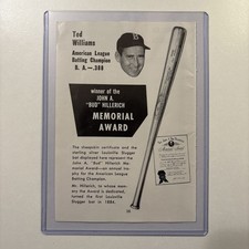 1958 Ted Williams J.A. Bud Hillerich Award Picture Boston Red Sox Rare Vintage picture