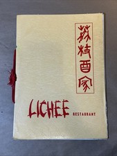 Vintage 1982 Menu Lichee Restaurant Huntington Beach As Is INV-AA40 picture