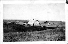 Vintage Real Photo Postcard RPPC Rural Farm Homestead Barn & House Landscape picture