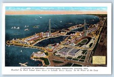c1933 Reached Railroad Century Of Progress Int'l Expo. Chicago Illinois Postcard picture